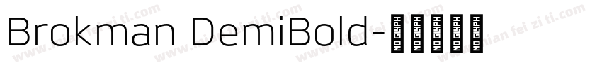 Brokman DemiBold字体转换